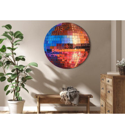 Apvalus paveikslas ant drobės - Old gold disco ball