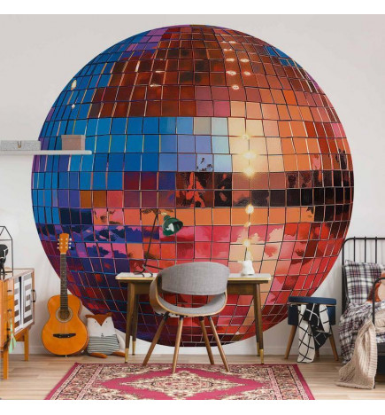 Ümmargune fototapeet - Old gold disco ball