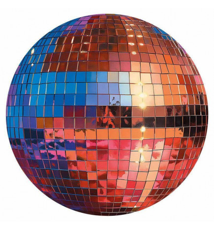Fotomural redondo - Old gold disco ball