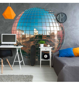 Ümmargune fototapeet - Platinum disco ball