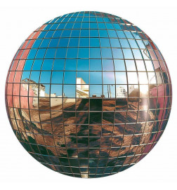 Apaļā fototapete - Platinum disco ball