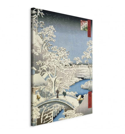 Wandbild XXL - Utagawa Hiroshige – Drum bridge and Setting Sun Hill at Meguro