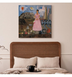 Seinapilt - Frida Kahlo – Self-Portrait on the Borderline Between Mexico and the United States