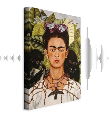Canvas Print - Frida Kahlo – Self-Portrait with Thorn Necklace and Hummingbird