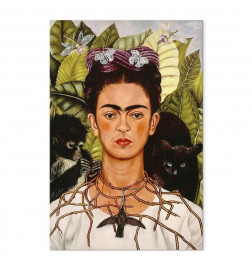 Paveikslas - Frida Kahlo – Self-Portrait with Thorn Necklace and Hummingbird