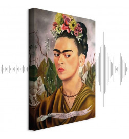 Schilderij - Frida Kahlo – Self-Portrait Dedicated to Dr Eloesser