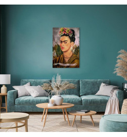 Leinwandbild - Frida Kahlo – Self-Portrait Dedicated to Dr Eloesser