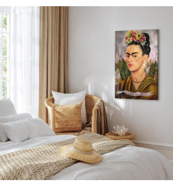 Schilderij - Frida Kahlo – Self-Portrait Dedicated to Dr Eloesser