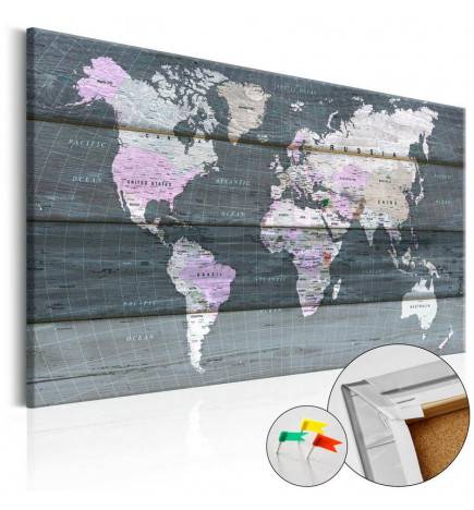 68,00 € Decorative Pinboard - Journey through the World [Cork Map]