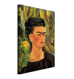 Schilderij - Frida Kahlo – Self-Portrait with Bonito