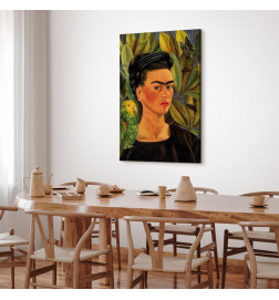 Schilderij - Frida Kahlo – Self-Portrait with Bonito