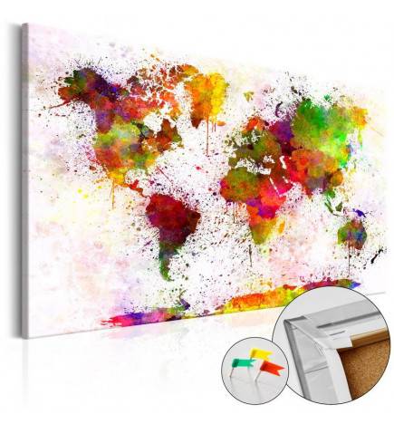 68,00 € Korkbild - Artistic World [Cork Map]