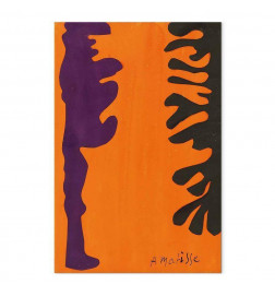Leinwandbild - Henri Matisse – Black and Violet Arabesques on Orange