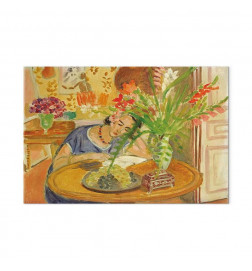 Schilderij - Henri Matisse – Woman with Gladioli