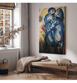 Groot XXL schilderij - Franz Marc – The Tower of Blue Horses