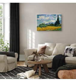 Canvas Print - Vincent Van Gogh – Wheat Field with Cypresses