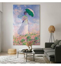 Groot XXL schilderij - Claude Monet – Woman with a Parasol, facing right