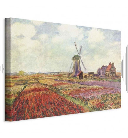 Paveikslas - Claude Monet – Tulip Fields with Windmill
