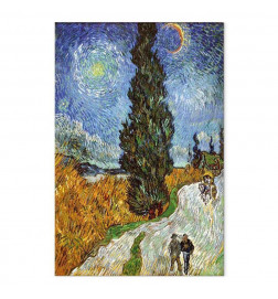 Glezna - Vincent van Gogh – Road with Cypress and Star