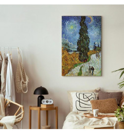 Canvas Print - Vincent van Gogh – Road with Cypress and Star
