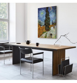 Glezna - Vincent van Gogh – Road with Cypress and Star