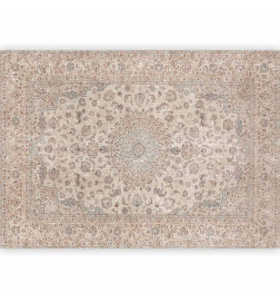 Wall Mural - Sand carpet - worn Persian carpet with rich decorative motifs