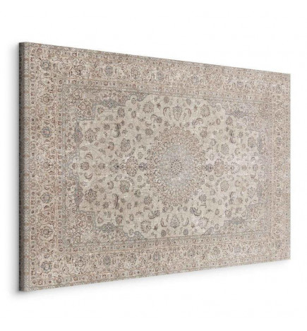 Taulu - Sand carpet - worn Persian carpet with rich decorative motifs