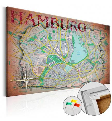 Cork bestuurskaart van Hamburg Arredalacasa