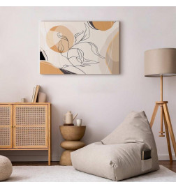 Canvas Print - Landscape with a leaf