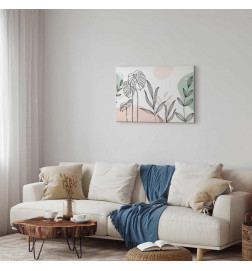 Schilderij - Pastel line art