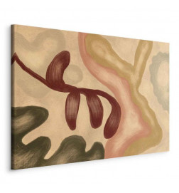 Glezna - Colorful shapes – worn-out figures in lime wash technique