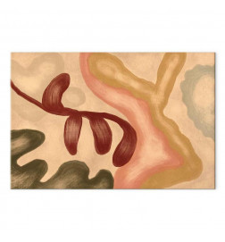 Glezna - Colorful shapes – worn-out figures in lime wash technique