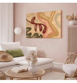 Glezna - Colorful shapes – worn-out figures in lime wash technique