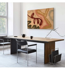 Glezna - Colorful shapes – worn-out figures in lime wash technique