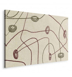 Paveikslas - Lines and shapes – bead labyrinth on a pale washed background