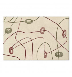 Quadro - Lines and shapes – bead labyrinth on a pale washed background