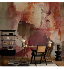 Fototapeet - Spring composition – transparencies and forms in watercolor style