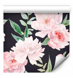 Wallpaper - Peonies on graphite background