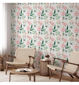 Tapisserie murale - Peonies on white background