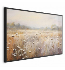 Plakatas - Impressionist meadow – field landscape in a pastel colour palette