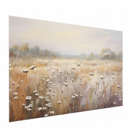 Plakatas - Impressionist meadow – field landscape in a pastel colour palette