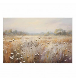Poster - Impressionist meadow – field landscape in a pastel colour palette