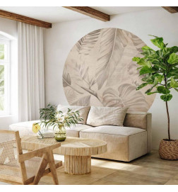 Ronde fotobehang - Tropics in sepia