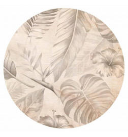 Ronde fotobehang - Tropics in sepia
