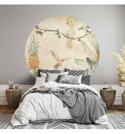 Round Wall Mural - Parrots in the jungle