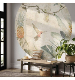 Papier Peint rond - Parrots in the jungle