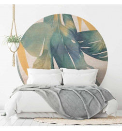Mural de parede redondo - Watercolour tropics