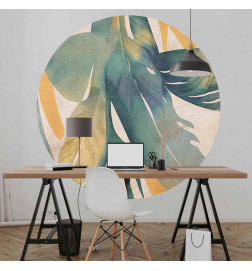 Pyöreä seinämaalaus - Watercolour tropics