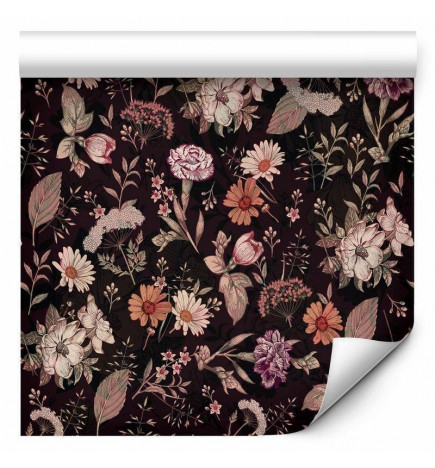 Tapet - Fragrant flowers and herbs - plum