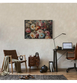Schilderij - The scent of garden flowers